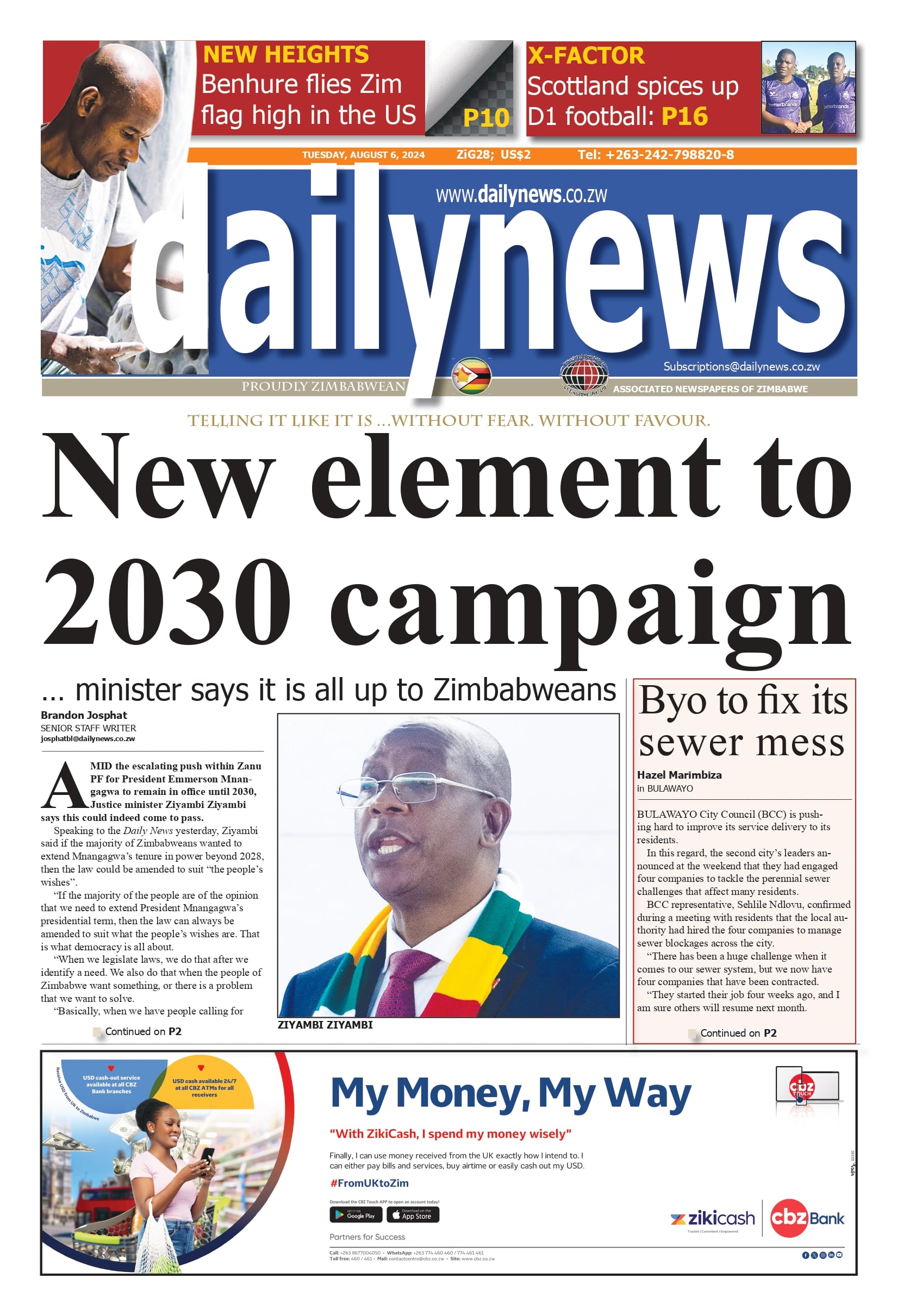 Tuesday 6 August, 2024